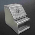 Aluminum Toolbox Truck Step Saddle Box Freightliner Kenworth Peterbilt 379 389