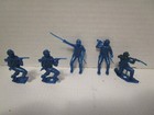 Mpc Blue Civil War Union Army Men Plastic 2    Tall  Vintage Lot Of 5