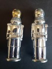 Vntg Godinger Silver Plated Toy Soldier Salt   Pepper Shakers  1994  4  Preowned
