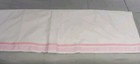 Pottery Barn Kids White Pink Ribbon Single Pleat Standard Crib Skirt Dust Ruffle