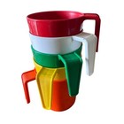 Vintage Stackable Fremware Plastic Mugs Set Of 5 Ritepoint Afl-cio Union Retro
