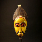 Vintage African Wooden Mask Hand Carved Tribal Art Decor Wall Mask-g2947