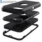 Shockproof For Iphone 16e Phone Case Heavy Duty 3in1 Layers Cover Rugged Hybrid