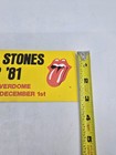 Vintage Rolling Stones Wllz Detroit Mi Tour  81 Mail Order Bumper Sticker 12x3