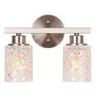  12 2  Vanity Lights  2 Light Wall Sconce Lighting  Brushed Nickel Bathroom 