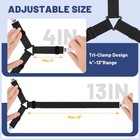 Adjustable Bed Sheet Straps  Elastic Fasteners With Metal Clips  Sheet Grippe   
