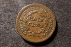 1857 Xf Au Coronet Braided Hair Half Cent Cpa  1