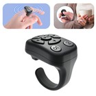 Black    bluetooth Page Turner Ring Tiktok Remote Control For Smartphone Scrolling