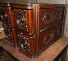 Antique Franklin Treadle Sewing Machine Oak Drawers   Frame Cabinet Parts Only