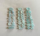 Genuine Beach Sea Glass 40 Pieces  Sky Blue light Aqua Surf-tumbled Mendocino