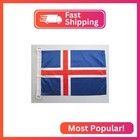 Az Flag Iceland Boat Flag 12x18 In Mesh Polyester Plastic Rings