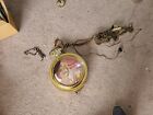 Budweiser Beer Electric Pocket Watch Style Clock Lighted Lady Photo  11 4lbs