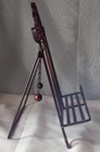 Vintage Wrought Iron Cookbook Stand Recipe Holder W Two Weights 13x14  e
