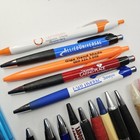 25 Lot Assorted Clicky Pens - Advertising Ball Point Blue Black Metal Plastic 