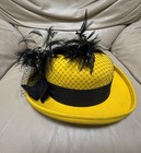 Vintage Ladies Hat Edette Exclusives New York - Paris Yellow And Black