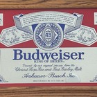 Vintage Budweiser Beer Bar Wood Framed Mirror  king Of Beers  1987 18  X 12  Usa