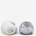 Merryxd Chubby Blob Seal Pillow stuffed Cotton Plush Animal Toy Small  Grey