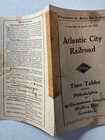 Vtg 1921 Reading Rr Atlantic City Railroad Timetable Philadelphia - Grenloch Nj