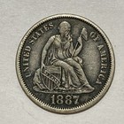 1887 Seated Liberty Dime Love Token