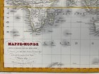 World Map Mercator s Projection 1841 Lapie Large Antique Map 19th Century