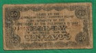 Ww-ii Philippines 50 Centavos Emergency Currency National Bank-guerrilla Bill 22