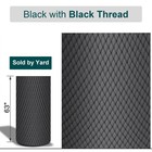 63 quilted Vinyl Faux Leather Fabric W foam Car Upholstery Continuous Yard Black