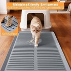 Cat Litter Box Mat-rubber Cat Litter Mat Waterproof Silicone Pad Kitty Litter   