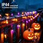 Purple And Orange Halloween Lights  20ft 100 Count Incandescent Mini String Ligh