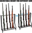 Indoor Rifle Gun Rack Floor Stand  Heavy Duty Metal Holds 9 Long Guns