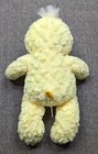 Dan Dee Collectors Choice  Plush Yellow Fluffy Duck Chick With Multicolor Bow