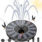 Amztime Solar Bird Bath Fountain Solar Fountain Pump Solar Outdoor Fountains