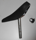 Persons Usa Old School Bmx Saddle Vintage Black Plaid  27-46b Seat Post   Clamp