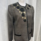 90s Vintage Gold And Black Glen Plaid Renzo Blazer