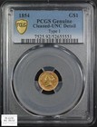 1854 Type 1 Liberty Head One Dollar Gold G 1 Pcgs Ms Unc Detail - Cleaned