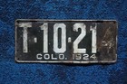 1924 Colorado Truck License Plate