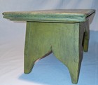 Antique Rustic Primitive Stool Bench 6  Tall