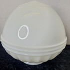 Vtg 30s Art Deco Porcelain Milk Glass Ceiling Pendant Light Lamp Shade Acorn