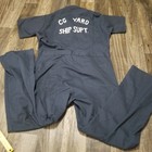 Vintage Uscg Coveralls Military Usa Coast Guard Size 42 Navy Blue Chain Stitched