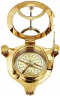 Marine Handmade Brass Sundial Compass 4 Inch Nautical Maritime Vintage Golden