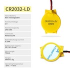Eemb 10 Pack Cmos Battery Cr2032 3v Lithium With 2 Pin 2 Wire Cable