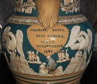 Magnificent Regency Huge Documentary Stoneware Pub Jug For Rose   Crown  Dorset