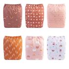 Babygoal Baby Cloth Diapers 6 Pack With 6pcs Bamboo Inserts  Assorted Colors 