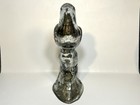 Vintage Mercury Glass Bird Perched On Stump   Flower