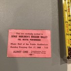 1948 Oct 17 Serge Nadejden   s Russian Ballet Music Hall Public Auditorium Ticket