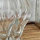 Vintage 4 Chamber Clear Glass Liquor Bottle flower Decanter 11 
