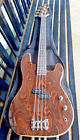 Great Playing New Exotic Burl Finish 4 String Solid Electric Bass Guitar