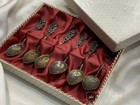 Vintage Hildesheim Rose 800 Silver Spoon Set German Antiko Floral Coffee Tea Spo