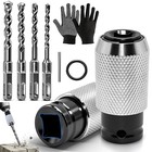 Rotary Hammer Adapter With Impact Drill Bits Set  5 In 1 Heavy Duty Electric
