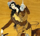 Large Persian Moarragh Marquetry Panel Sufi Pair 23x15 Wood Inlay Moaraq Isfahan