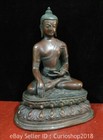 10  Old Chinese Buddhism Copper Sit Shakyamuni Amitabha Buddha Sculpture